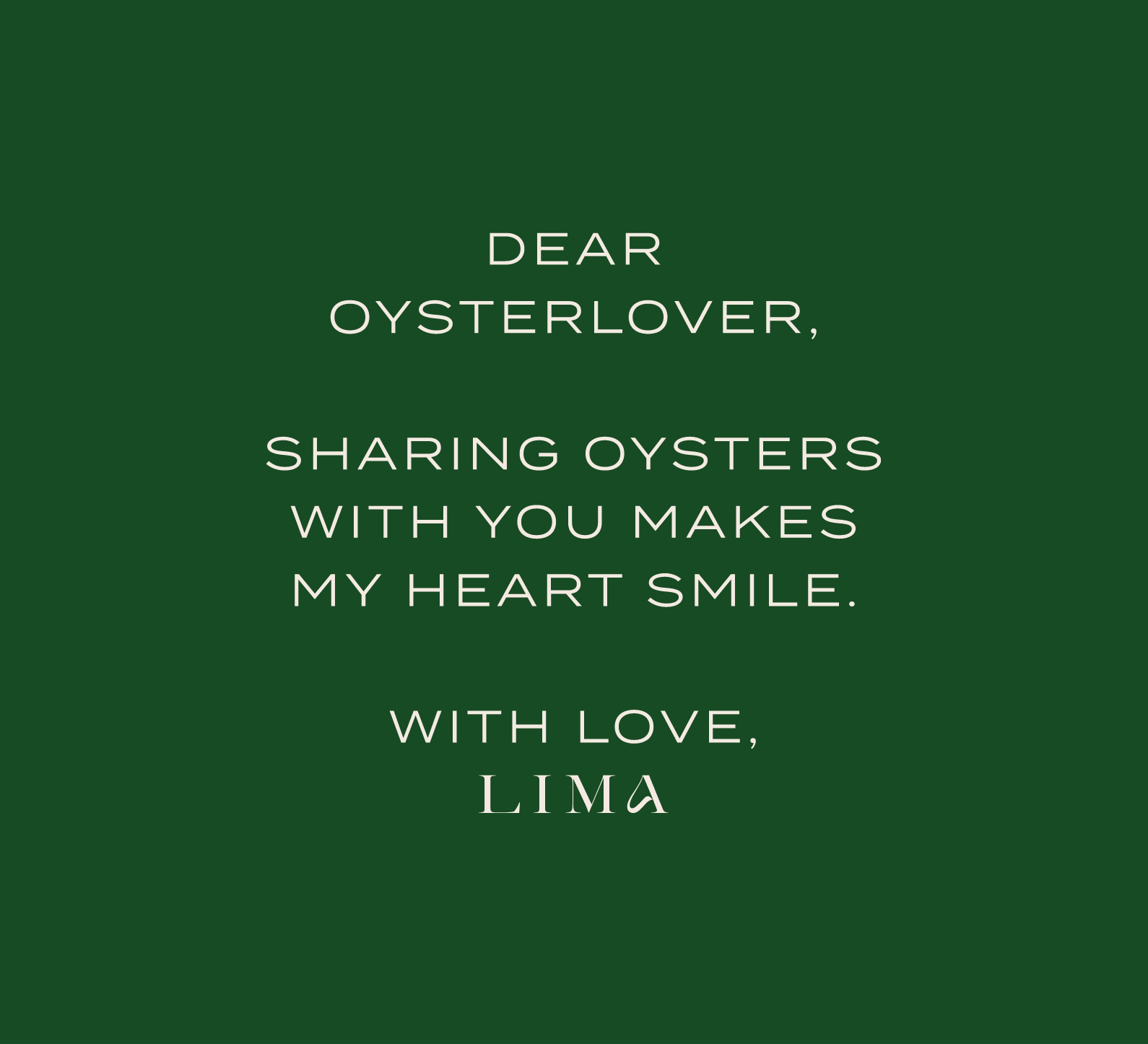 Tekst lima oyster